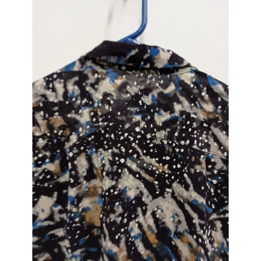 Cabi Womens Starry Nights Blouse Small Multi Ruffle Long Sleeve Chiffon #3066 - Picture 8 of 8